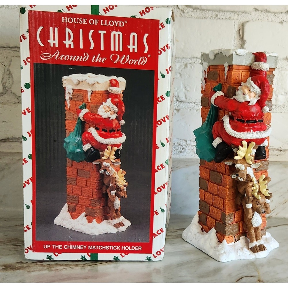 VTG House of Lloyd Christmas Around the World  Up The‎ Chimney Matchstick Holder
